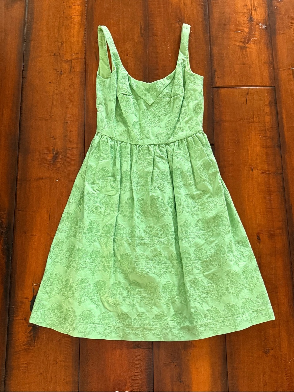ANTONIO MELANI Green Textured Sleeveless Sundress